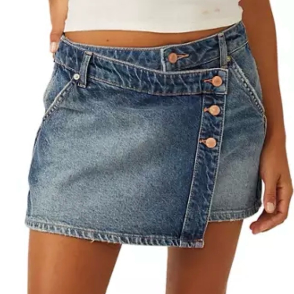 Free People We The Free Wynne Denim Skirt 28